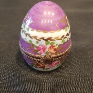 Limoges egg shaped box